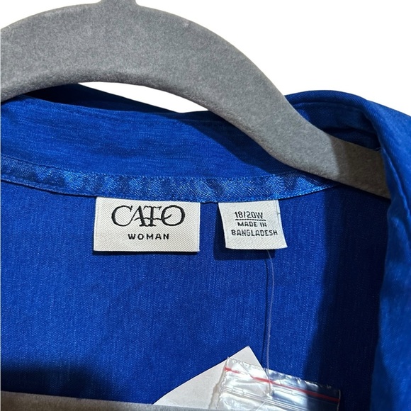 Cato Royal blue button down top women’s size 18/20 NWT - Picture 3 of 7
